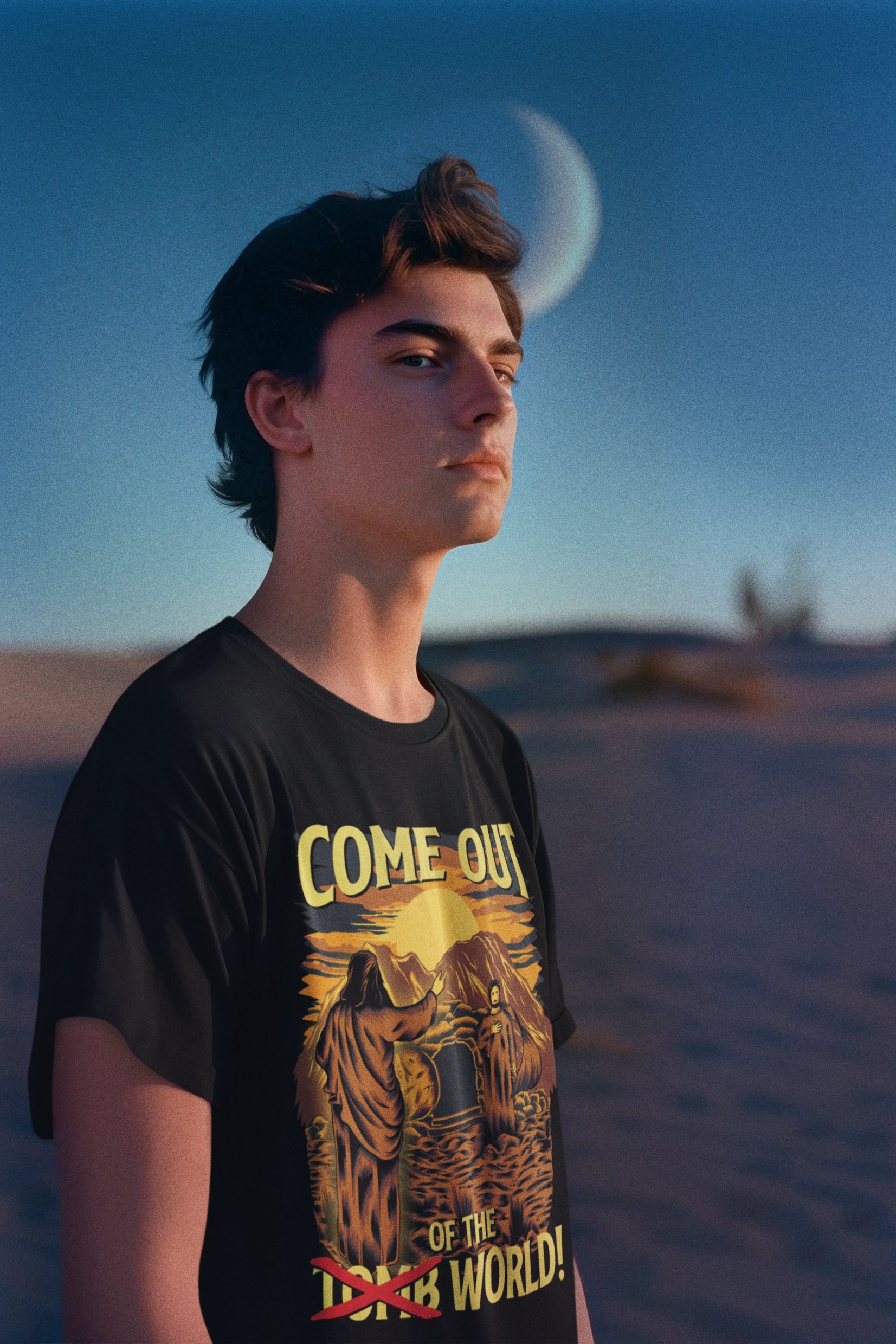COME OUT OF THE WORLD TEE