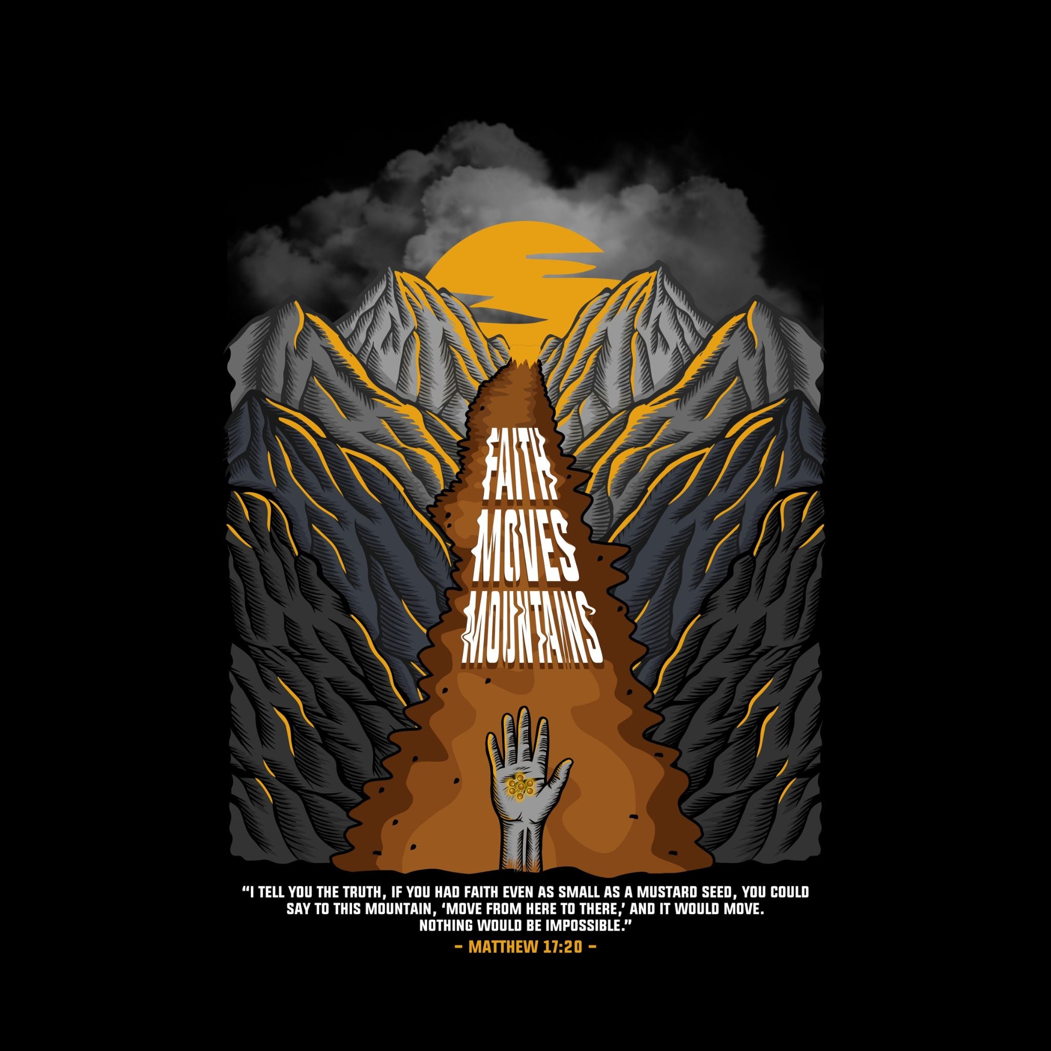 FAITH MOVES MOUNTAINS HARDCOVER NOTEBOOK